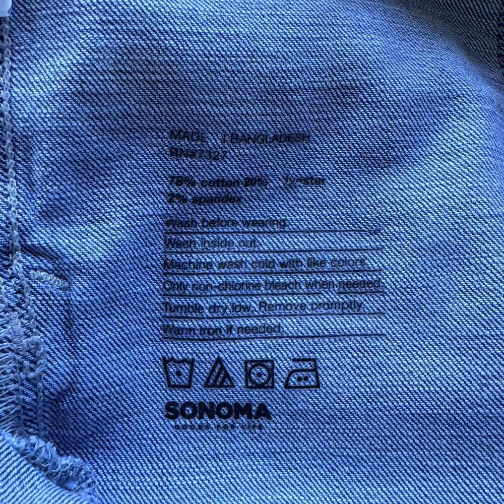 Sonoma Goods For Life Jeans Womens‎ 16R Blue Stretch Elastic Waist Patch Pockets - Picture 9 of 9